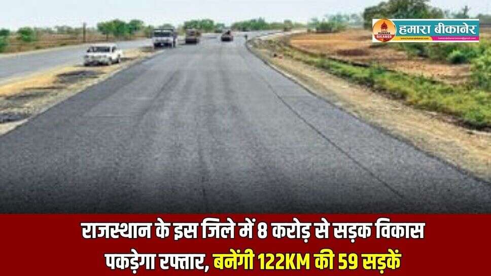 राजस्थान के इस जिले में 8 करोड़ से सड़क विकास पकड़ेगा रफ्तार, बनेंगी 122KM की 59 सड़कें