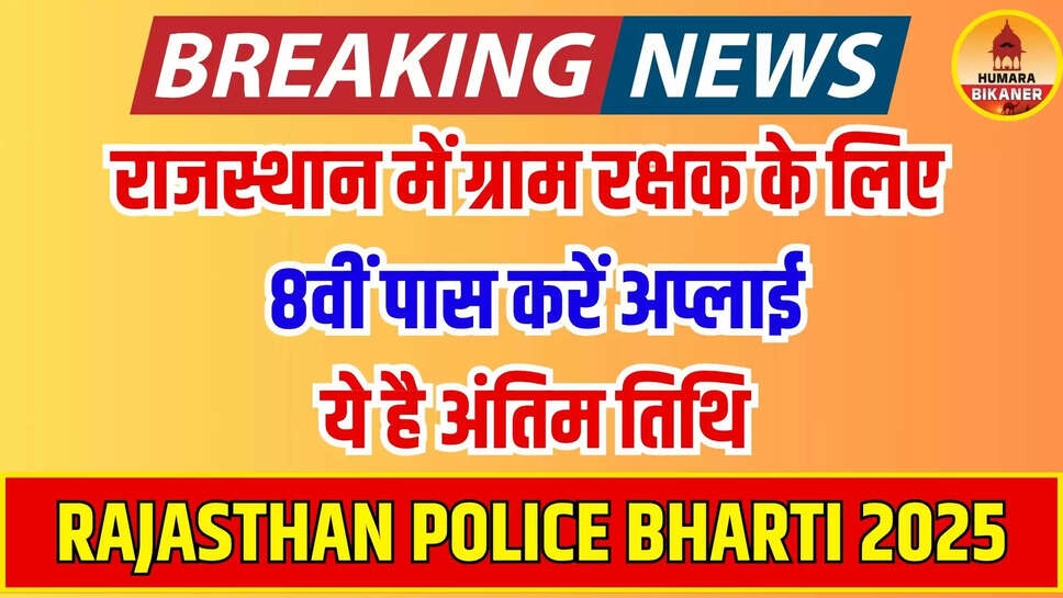 RAJASTHAN POLICE BHARTI 2025