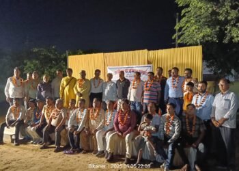 शिक्षक दिवस पर गणगौर पार्क, किस्मीदेसर में सर्व समाज शिक्षक सम्मान समारोह