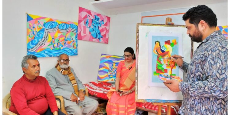 शब्दमय रंग संस्थान की कला श्रृंखला-10: विनता शर्मा की कविता पर राम कुमार भादाणी ने किया चित्र संयोजन