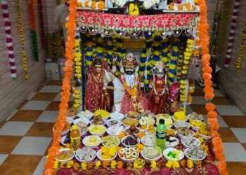 श्री लक्ष्मीनाथ मंदिर परिसर में बाबा रामदेव जी का भव्य श्रृंगार, छप्पन भोग का आयोजन हुआ