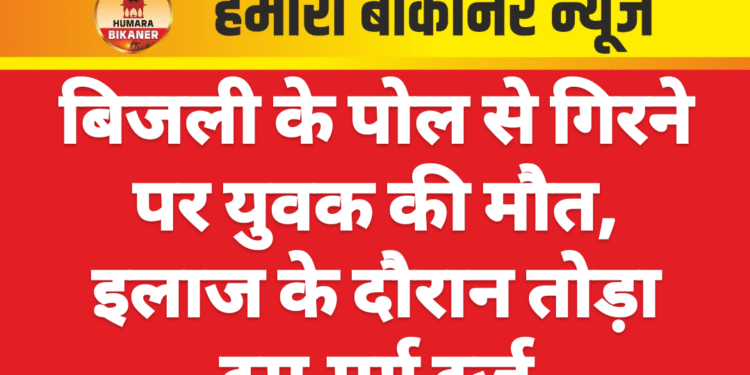 बिजली के पोल से गिरने पर युवक की मौत, इलाज के दौरान तोड़ा दम,मर्ग दर्ज