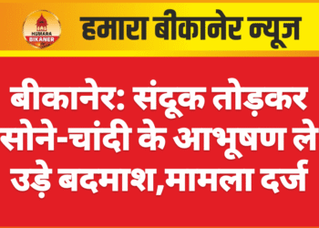 बीकानेर: संदूक तोड़कर सोने-चांदी के आभूषण ले उड़े बदमाश,मामला दर्ज