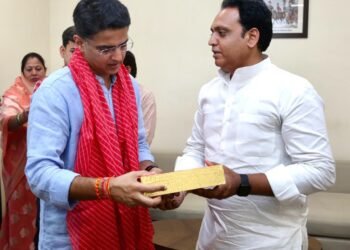 कांग्रेस नेता अरुण व्यास ने जयपुर में सचिन पायलट से की मुलाकात, जल्द बीकानेर दौरे का मिला आश्वासन