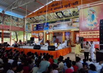 चातुर्मास के दूसरे दिन हरिनाम में डूबा बीकानेर, मुरली मनोहर धोरा में 24 घंटे गूंज रहा महामंत्र