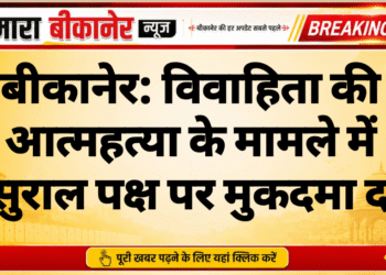 बीकानेर: विवाहिता की आत्महत्या के मामले में ससुराल पक्ष पर मुकदमा दर्ज