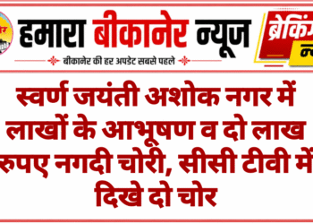 स्वर्ण जयंती अशोक नगर में लाखों के आभूषण व दो लाख रुपए नगदी चोरी, सीसी टीवी में दिखे दो चोर