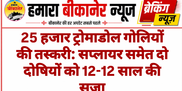 25 हजार ट्रोमाडोल गोलियों की तस्करी: सप्लायर समेत दो दोषियों को 12-12 साल की सजा