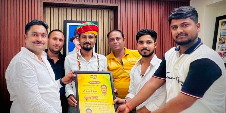 जिला कांग्रेस कमेटी बीकानेर देहात के प्रवक्ता बनने पर संजय गोयल का आत्मीय स्वागत