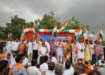तिरंगे के रंग में रंगा बीकानेर, 10 मंडलों की तिरंगा यात्राओं का जूनागढ़ में ऐतिहासिक संगम
