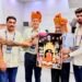 दिल्ली के इंडियन डीजे एक्सपो में बीकानेर की संस्कृति की झलक, लक्ष्मी स्पीकर्स के पुरोहित परिवार ने आहूजा परिवार का किया स्वागत