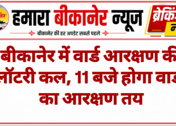 बीकानेर में वार्ड आरक्षण की लॉटरी कल, 11 बजे होगा वार्डों का आरक्षण तय