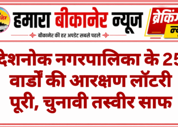 देशनोक नगरपालिका के 25 वार्डों की आरक्षण लॉटरी पूरी, चुनावी तस्वीर साफ