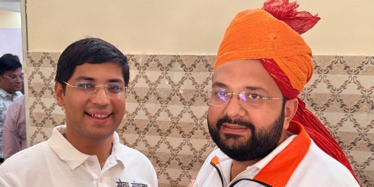 भाजयुमो राष्ट्रीय अध्यक्ष हेमांग जोशी के ब्यावर दौरे में सोनी ने निभाई रूट प्रभारी की जिम्मेदारी