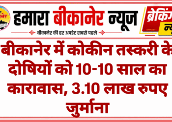 बीकानेर में कोकीन तस्करी के दोषियों को 10-10 साल का कारावास, 3.10 लाख रुपए जुर्माना