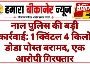 नाल पुलिस की बड़ी कार्रवाई: 1 क्विंटल 4 किलो डोडा पोस्त बरामद, एक आरोपी गिरफ्तार